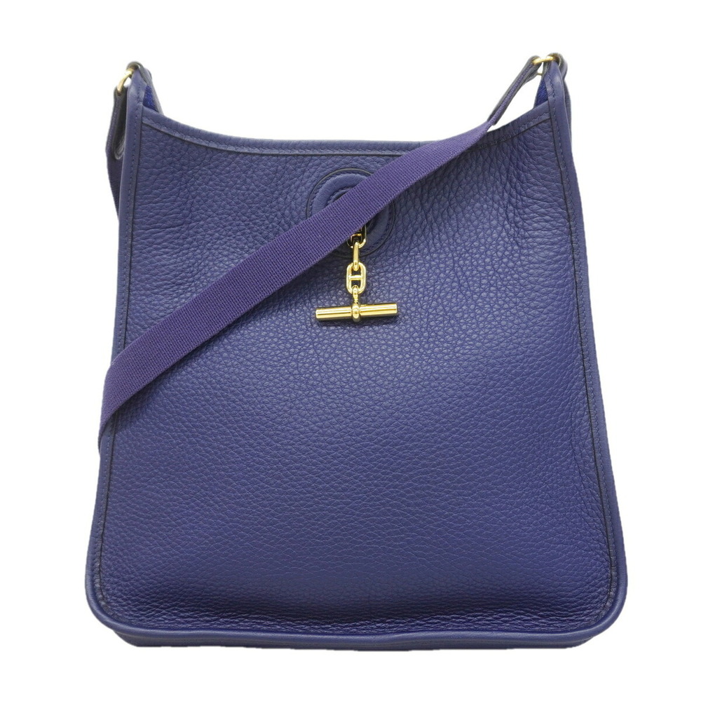 Hermes Vespa PM Shoulder Bag, Taurillon Clemence Leather, Blue Navy, □I Stamp...
